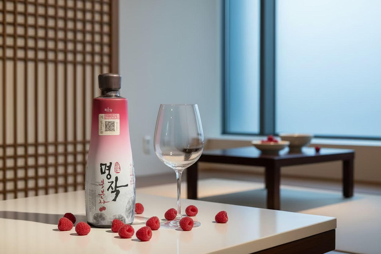 Bokbunja Vino de Frambuesa 375ml - Big Fat Mao