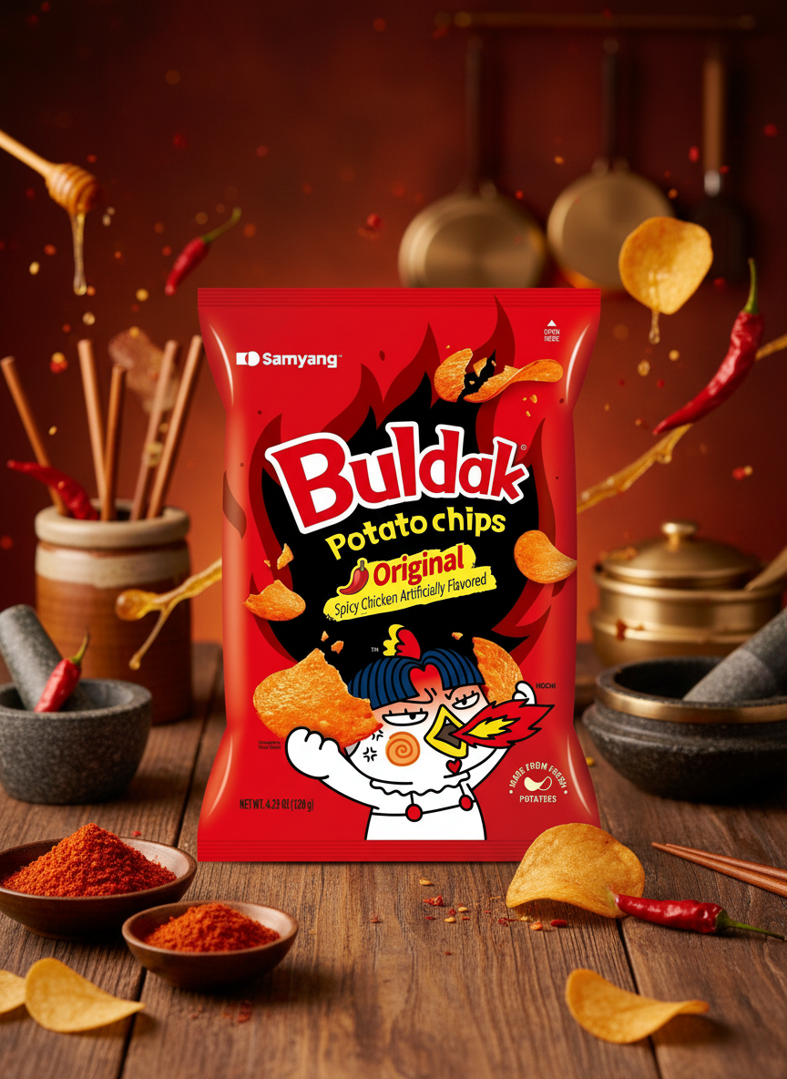 Buldak Potato Chips Original - Big Fat Mao