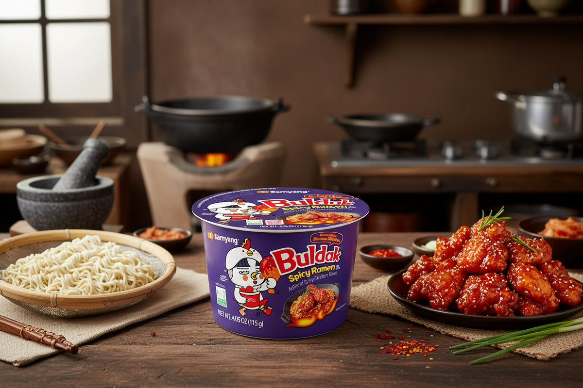 Buldak Sweet & Spicy Korean Chicken Bowl - Big Fat Mao
