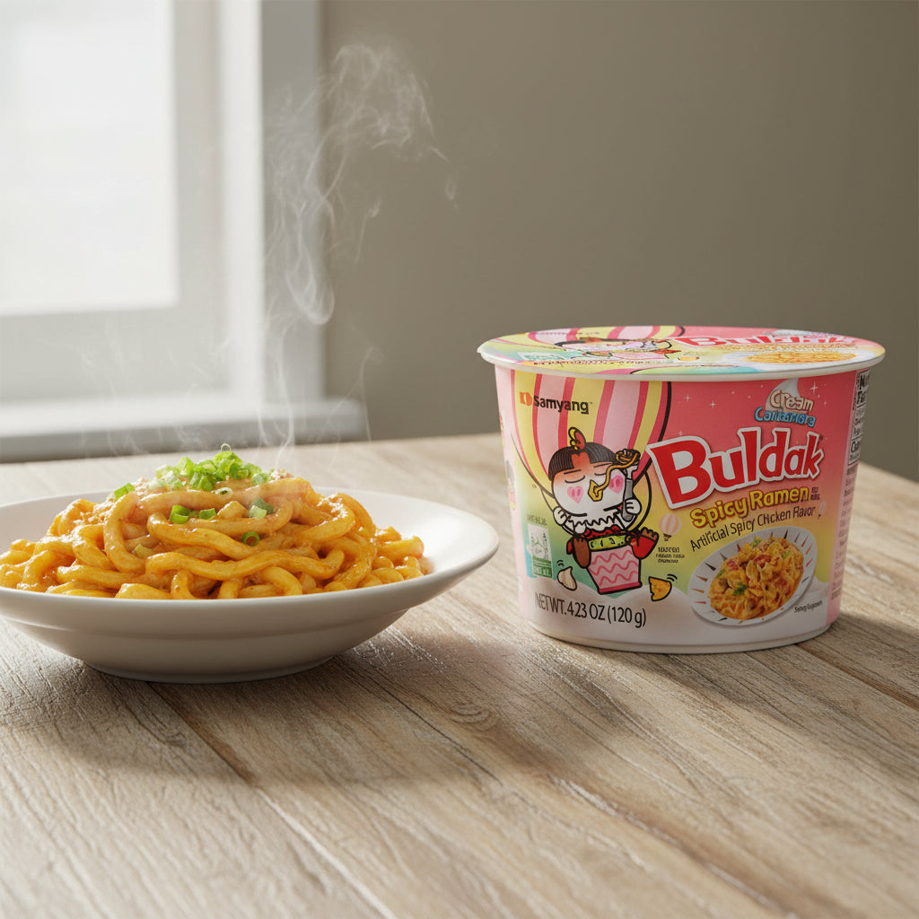 Buldak Cream Carbonara Bowl - Big Fat Mao