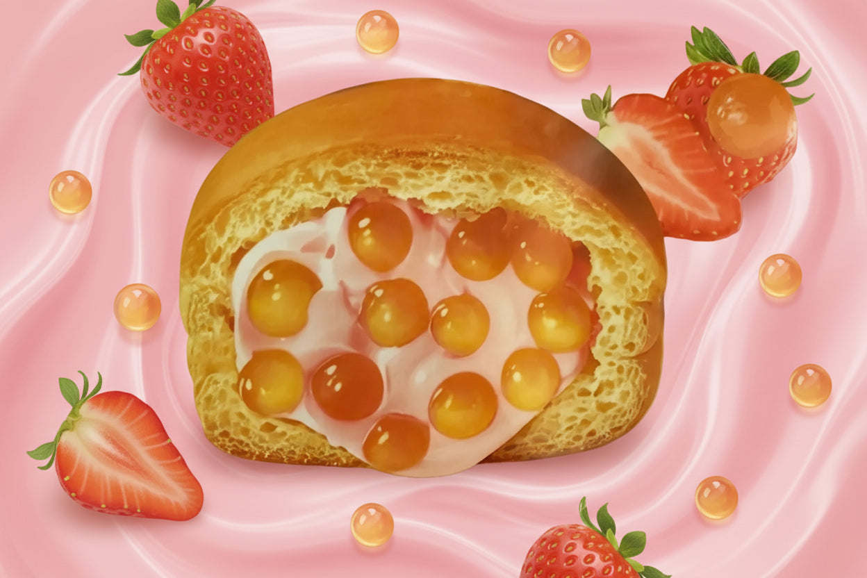 Poping Boba Bread Strawberry - Big Fat Mao