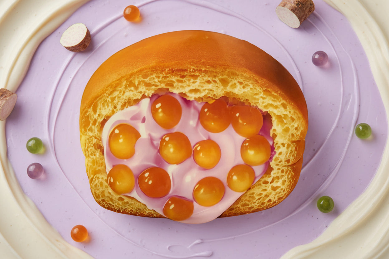 Poping Boba Bread Taro Cheese - Big Fat Mao