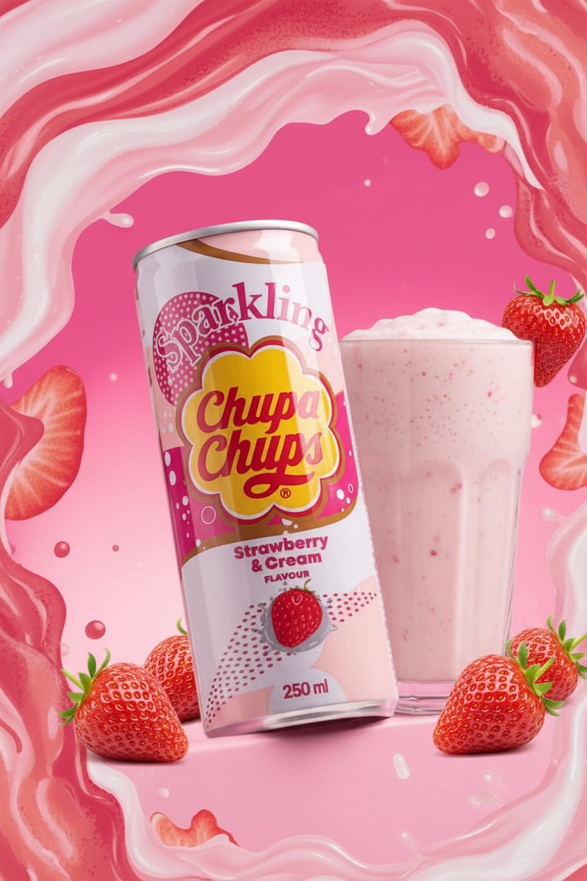 Refresco Chupa Chups Strawberry & Cream - Big Fat Mao