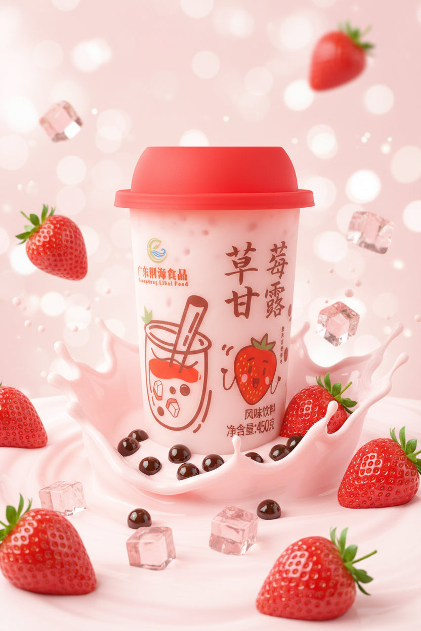 广东俐海食品 Bebida de Fresa con Tapioca y Coco