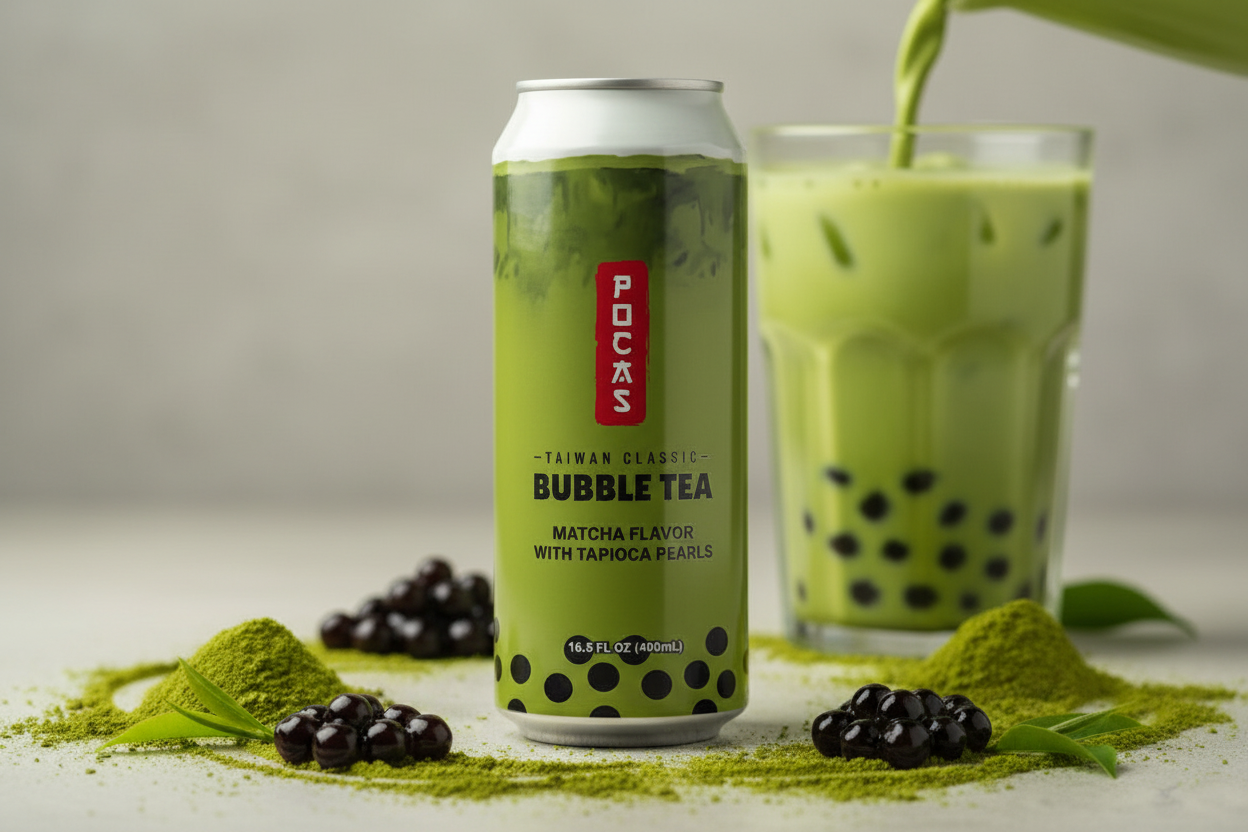 POCAS Bubble Tea Matcha - Big Fat Mao