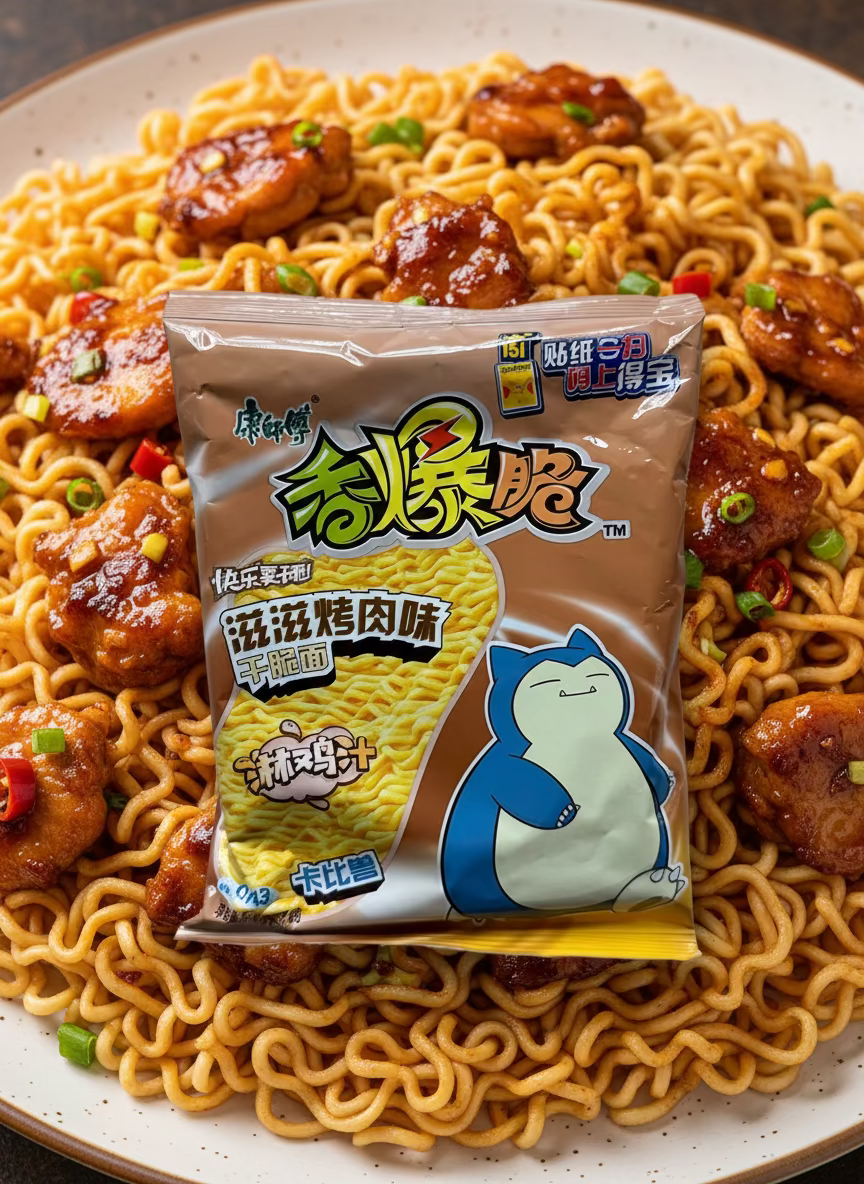 Ramen Frito Pokemon Carne Asada - Big Fat Mao