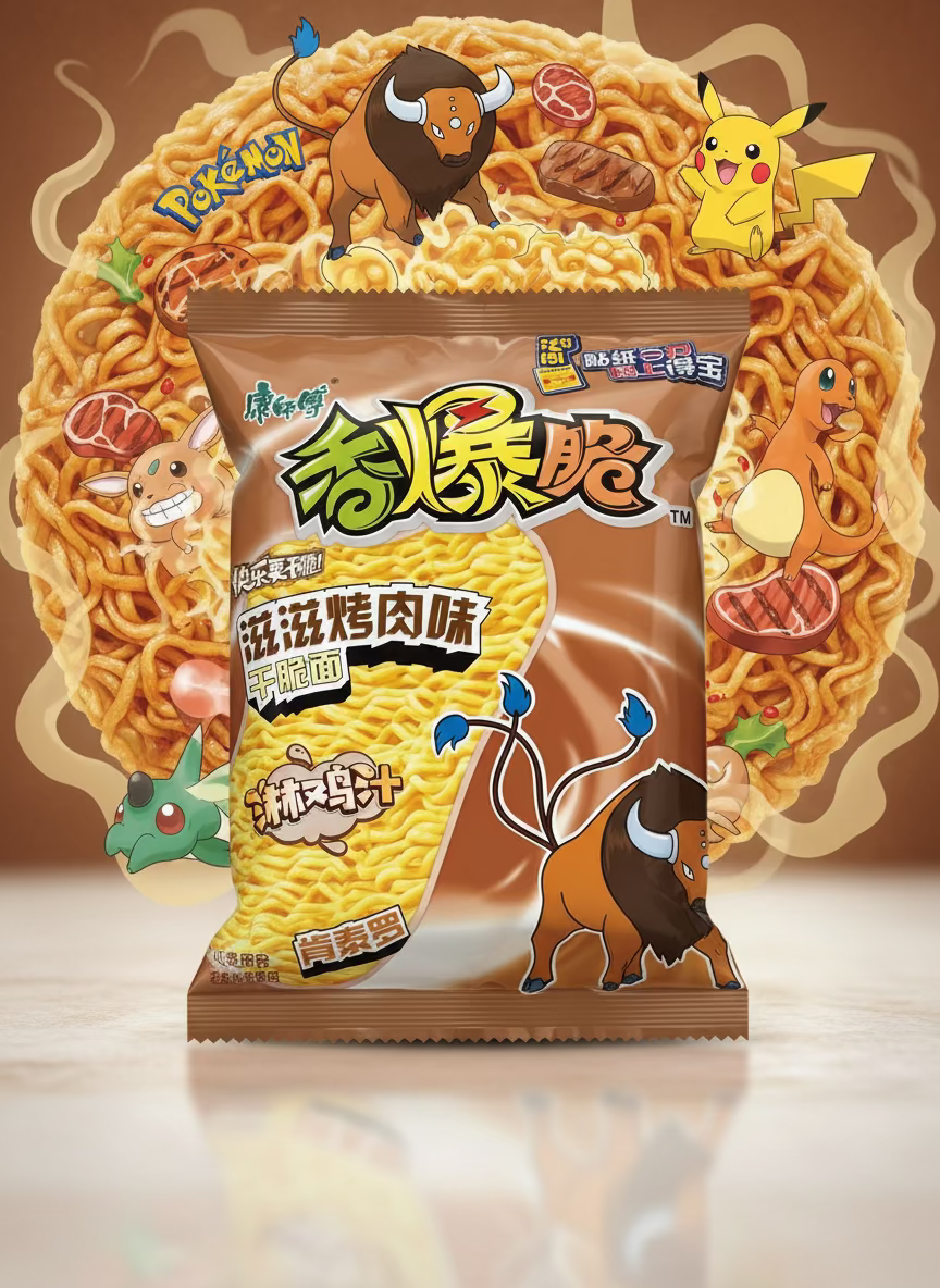 Ramen Frito Pokemon Carne Asada - Big Fat Mao
