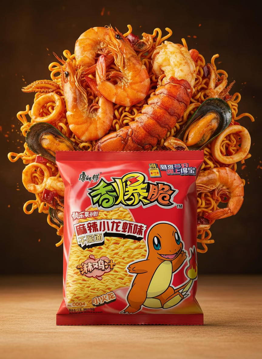 Ramen Frito Pokemon Sabor Langosta - Big Fat Mao
