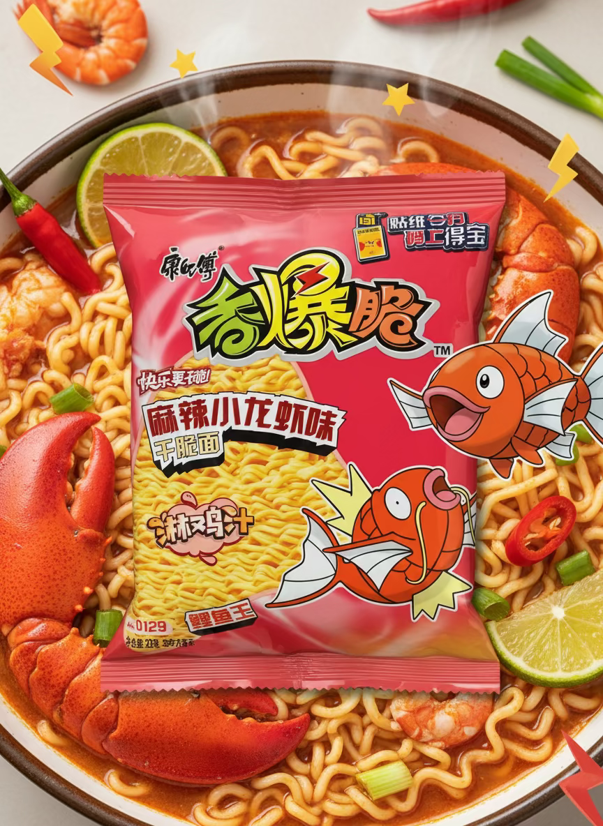 Ramen Frito Pokemon Sabor Langosta - Big Fat Mao