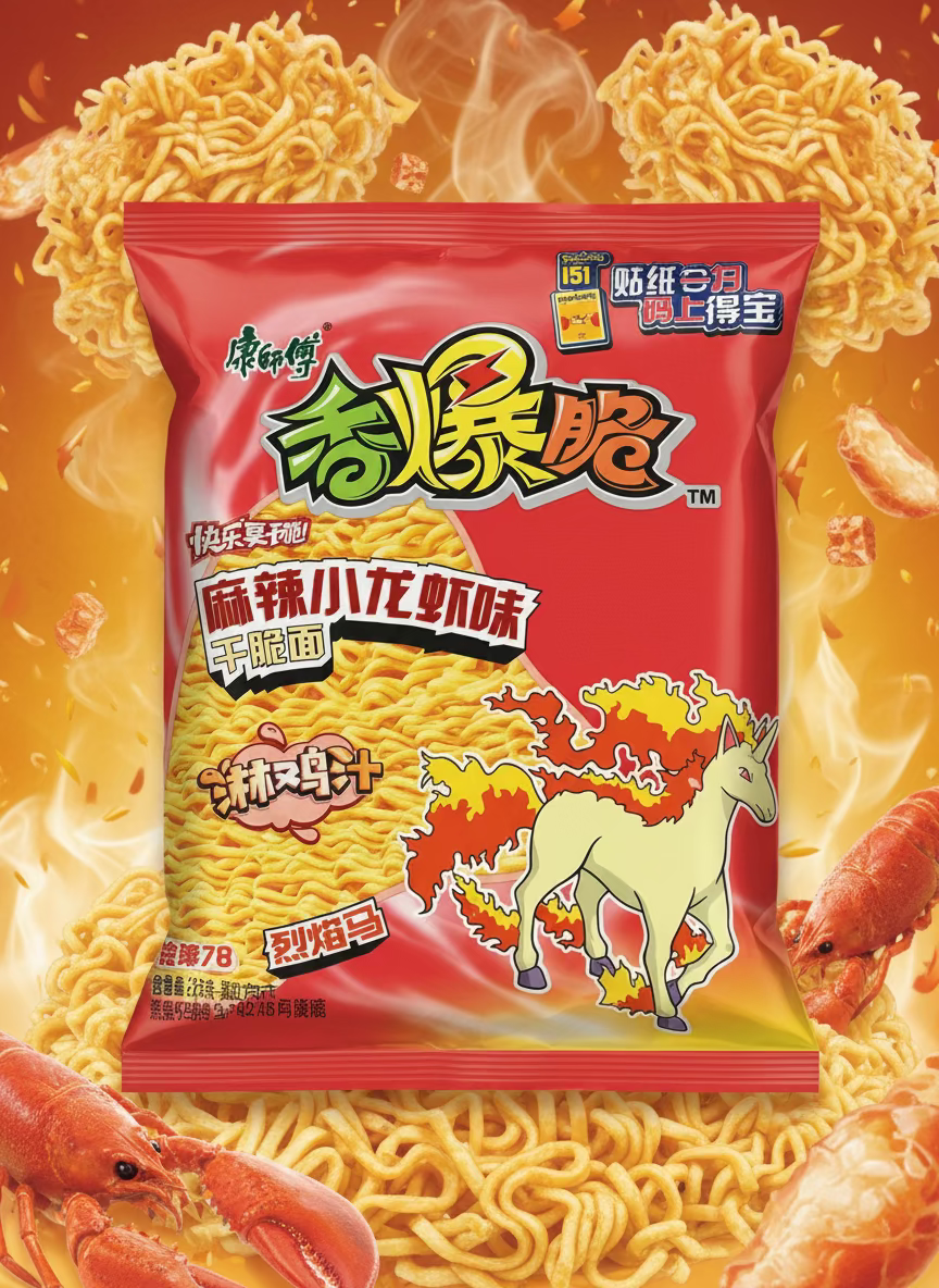 Ramen Frito Pokemon Sabor Langosta - Big Fat Mao