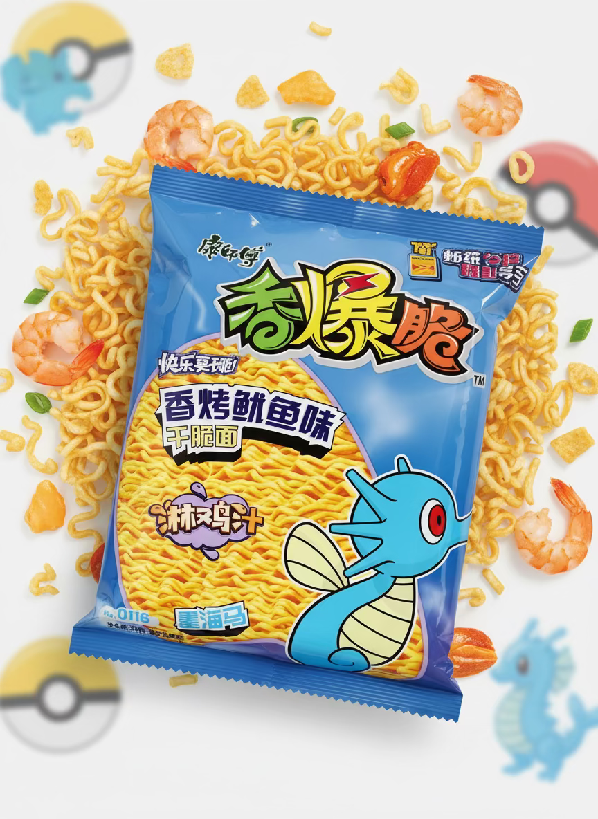 Ramen Frito Pokemon Sabor Mariscos - Big Fat Mao