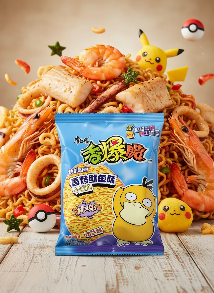 Ramen Frito Pokemon Sabor Mariscos - Big Fat Mao