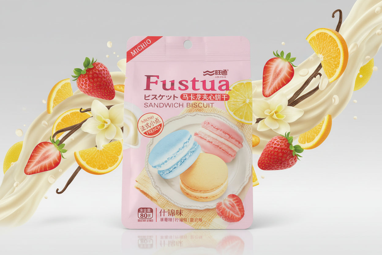 Fustua Sandwich Biscuit Macarrones - Big Fat Mao