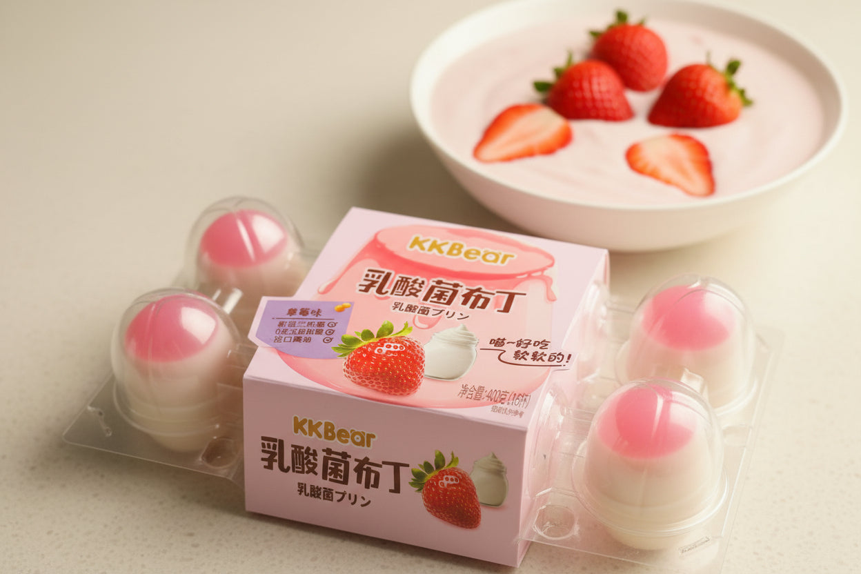 KKBEAR Gelatina de Yogurt Fresa - Big Fat Mao