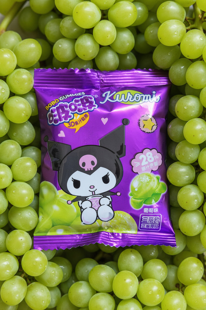 Gomitas Pelables Kuromi Uva Verde - Big Fat Mao