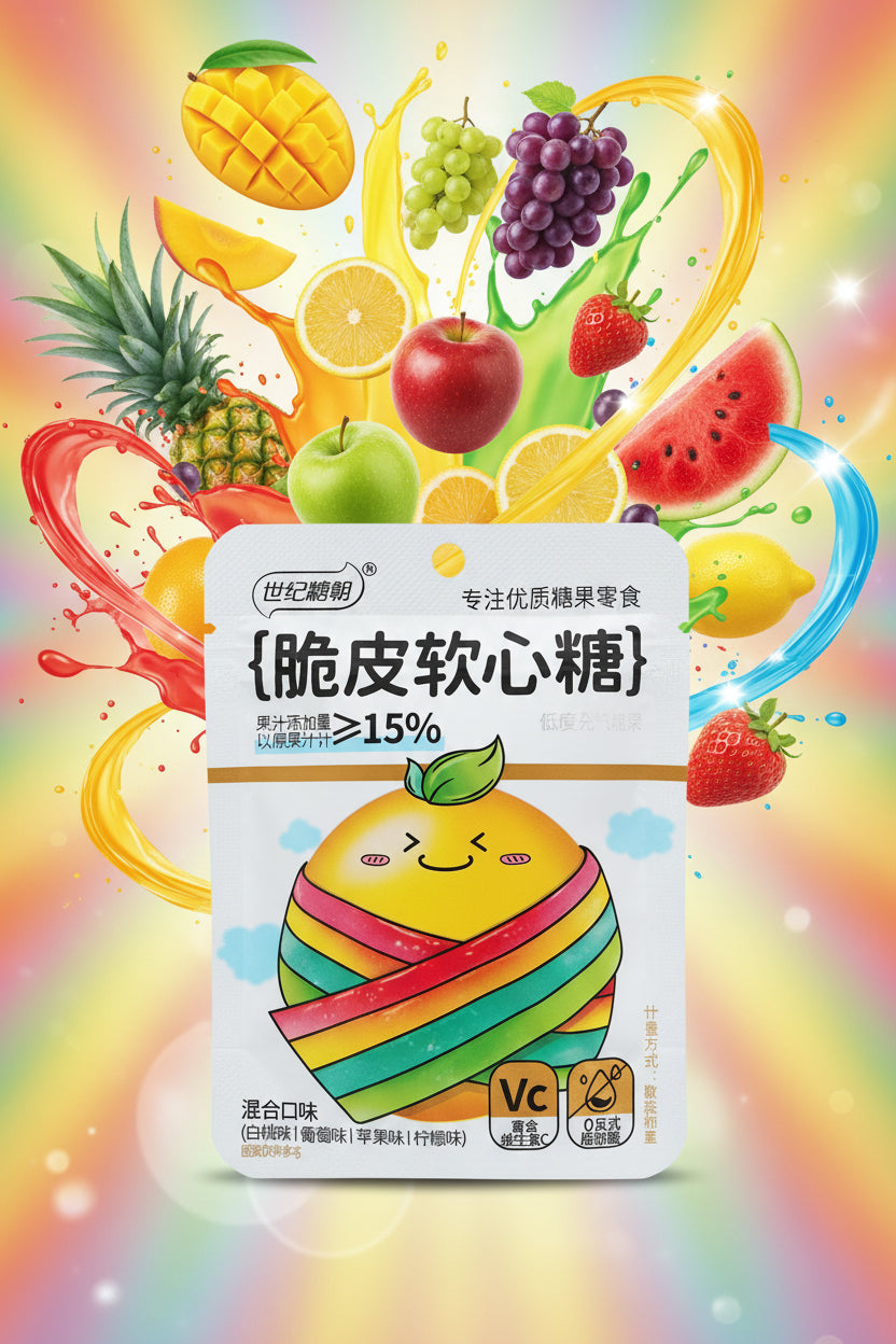 Gomitas de corazon suave con cobertura crujiente tutifruti - Big Fat Mao